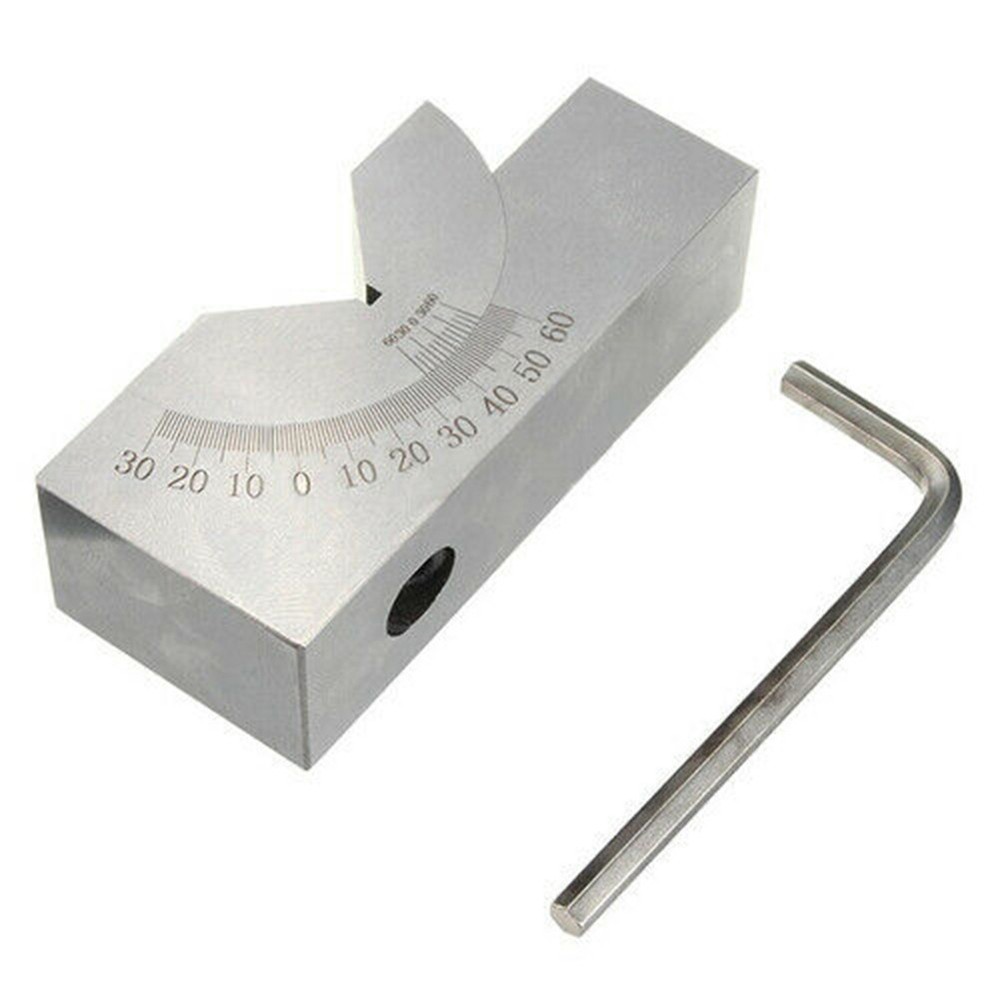 Adjustable Steel Angle Block Tool for Machining and Testing Workpieces