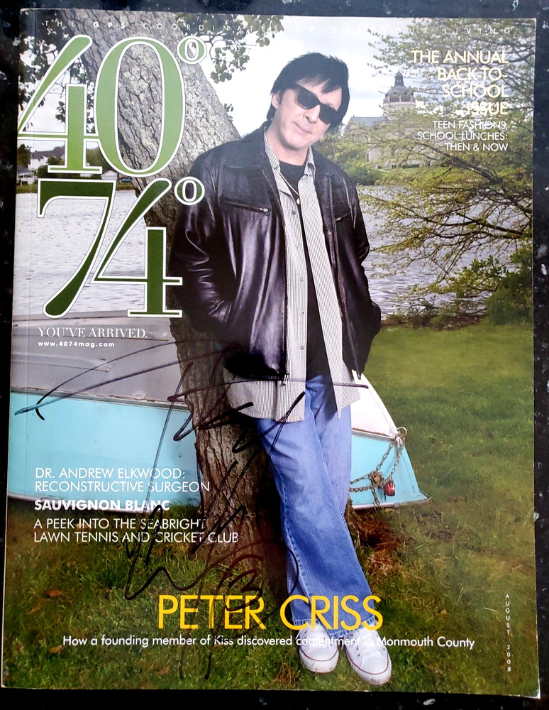 40 74 Magazine Peter Criss cover Signed KISS