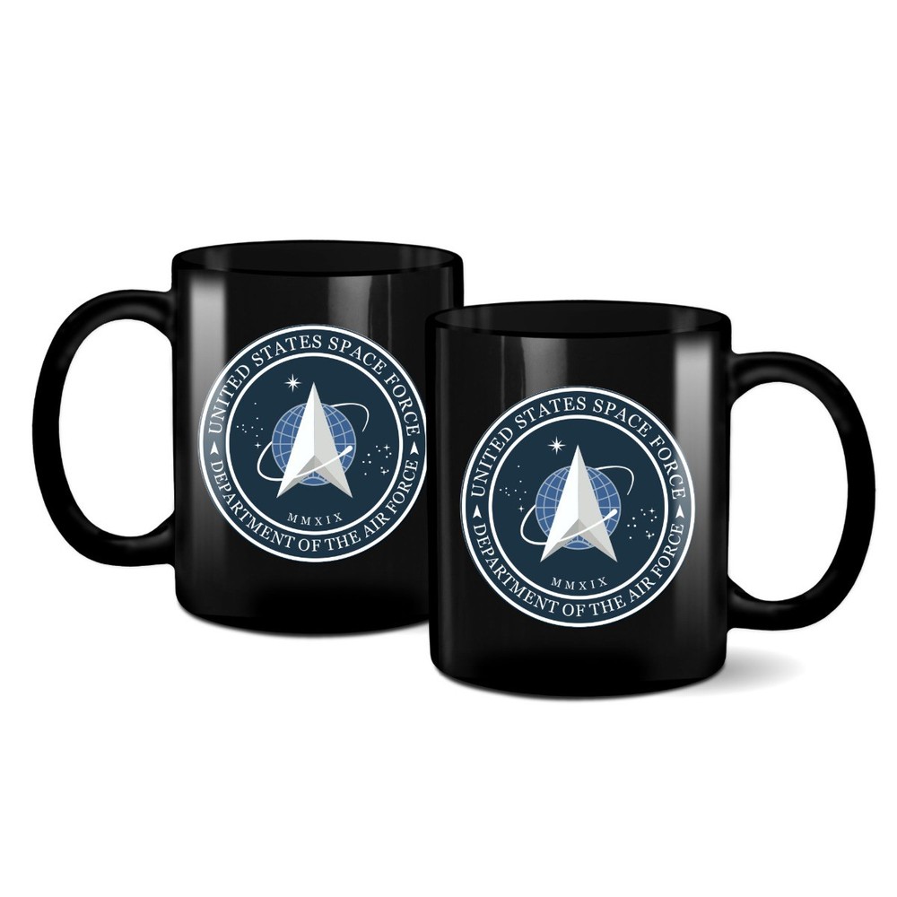 Space Force Logo UVDTF Black 11oz Mug