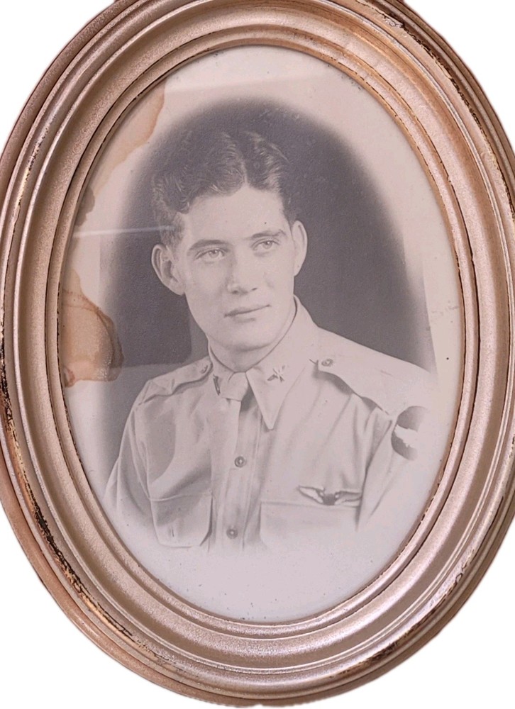 VTG WWII Military Framed Soldier Photo World War II