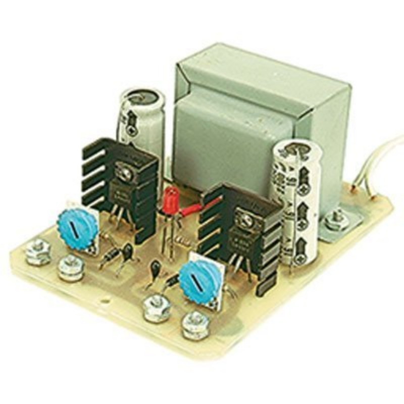 Dual-Output Adjustable Linear Regulated Power Supply Kit
