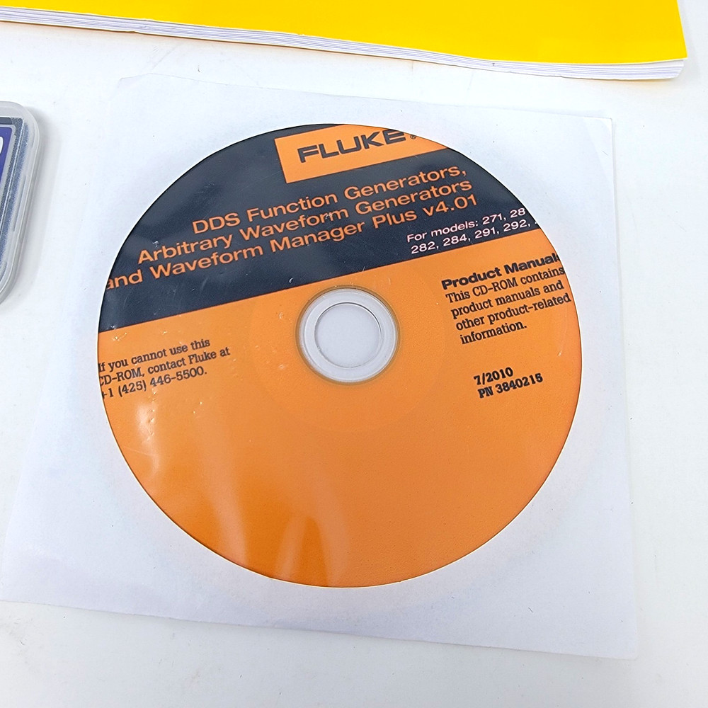 FLUKE MS/s ARBITRARY WAVEFORM GENERATOR MANUAL CD ROM CABLE KIT NEW