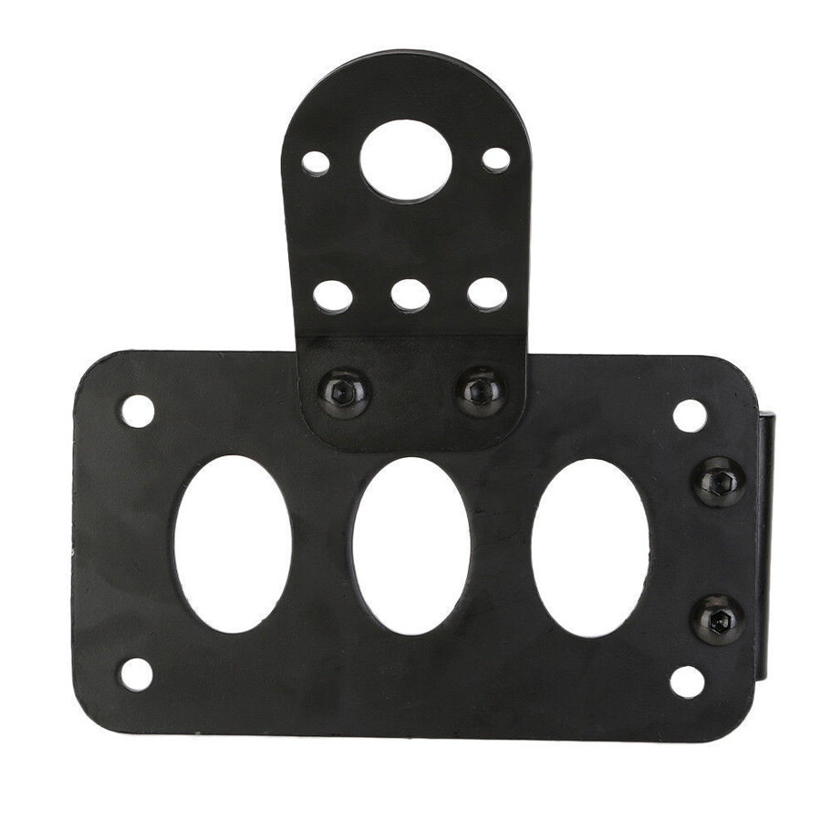 Motorcycle Side Mount License Plate Bracket Holder For Harley Chopper Dyna Black