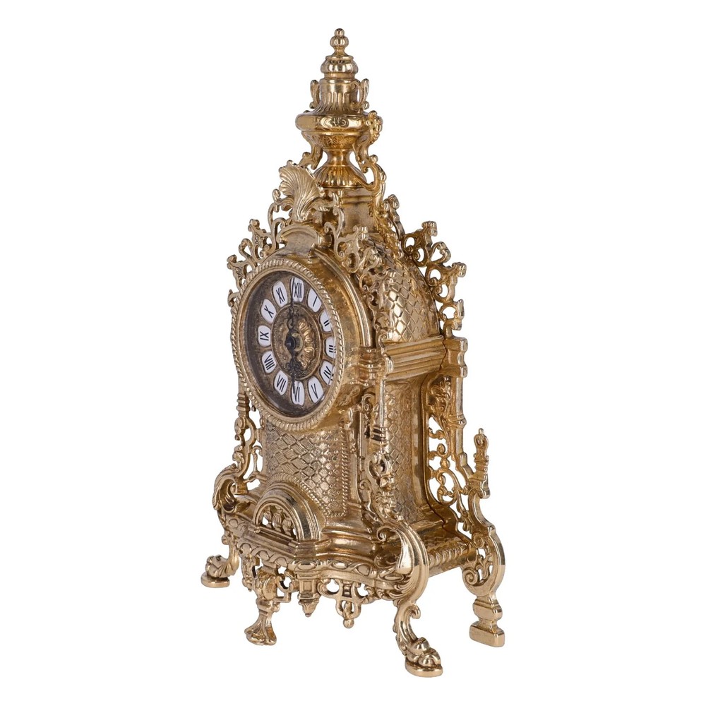 BAROQUE Brass Table Shelf Watch for Working Triptych ITALY