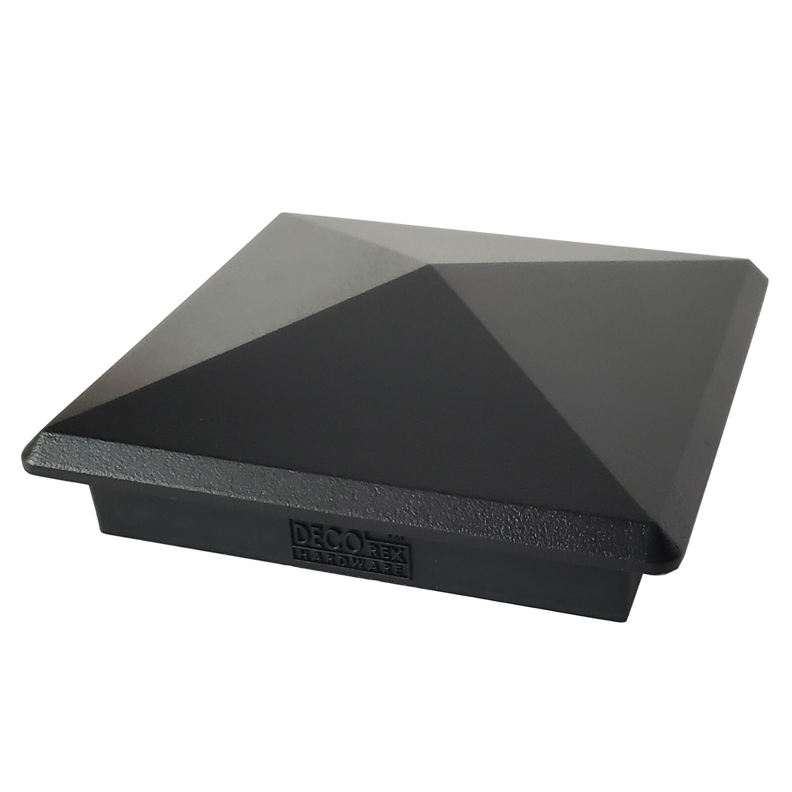 4.5" x 4.5" Heavy Duty Aluminium Pyramid Post Cap for Wood Posts - Black