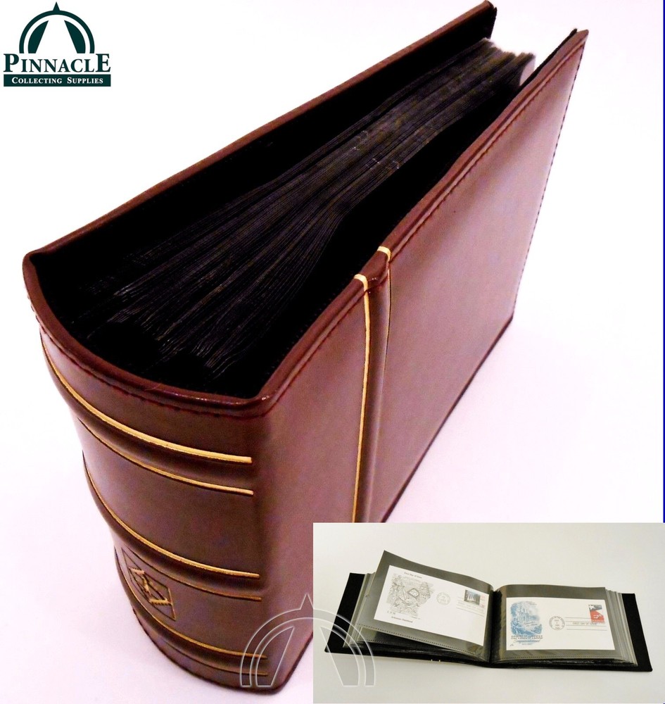 Album for 100 First Day Covers / FDC / Letters / Envelopes & Postcards BURGUNDY