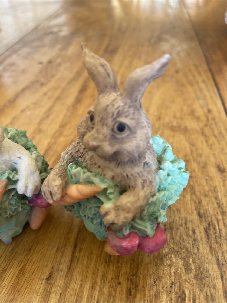 Pair If Easter Rabbit Figures4” Tall 3” Wide
