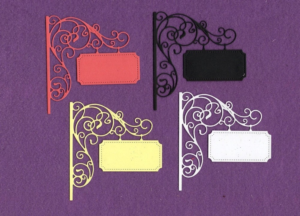 FANCY SIGN die cuts scrapbook cards