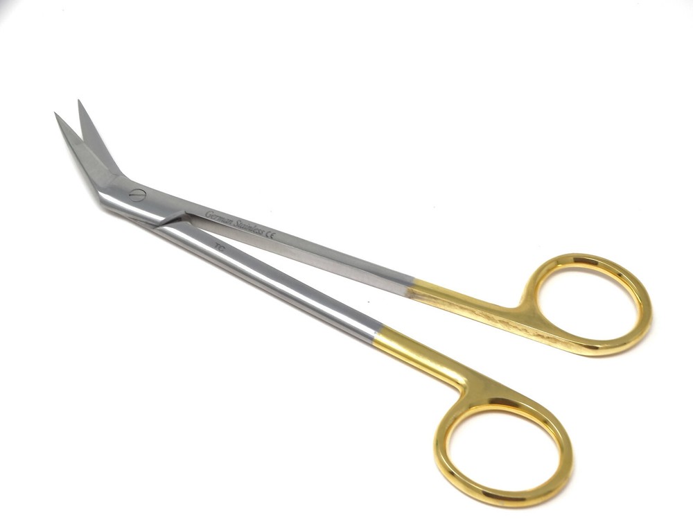 TC Plus Supercut Locklin Angled Scissors 16 cm Nasal Surgery Care Instruments