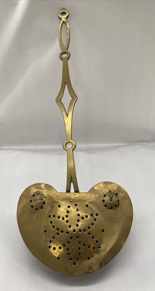 19th-century brass chestnut Roaster