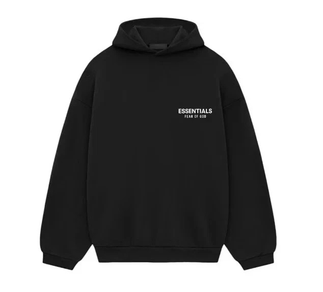 NEW Fear Of God Essentials Fleece Hoodie (FW24) AUTHENTIC Black Sizes (XXS-XXL)
