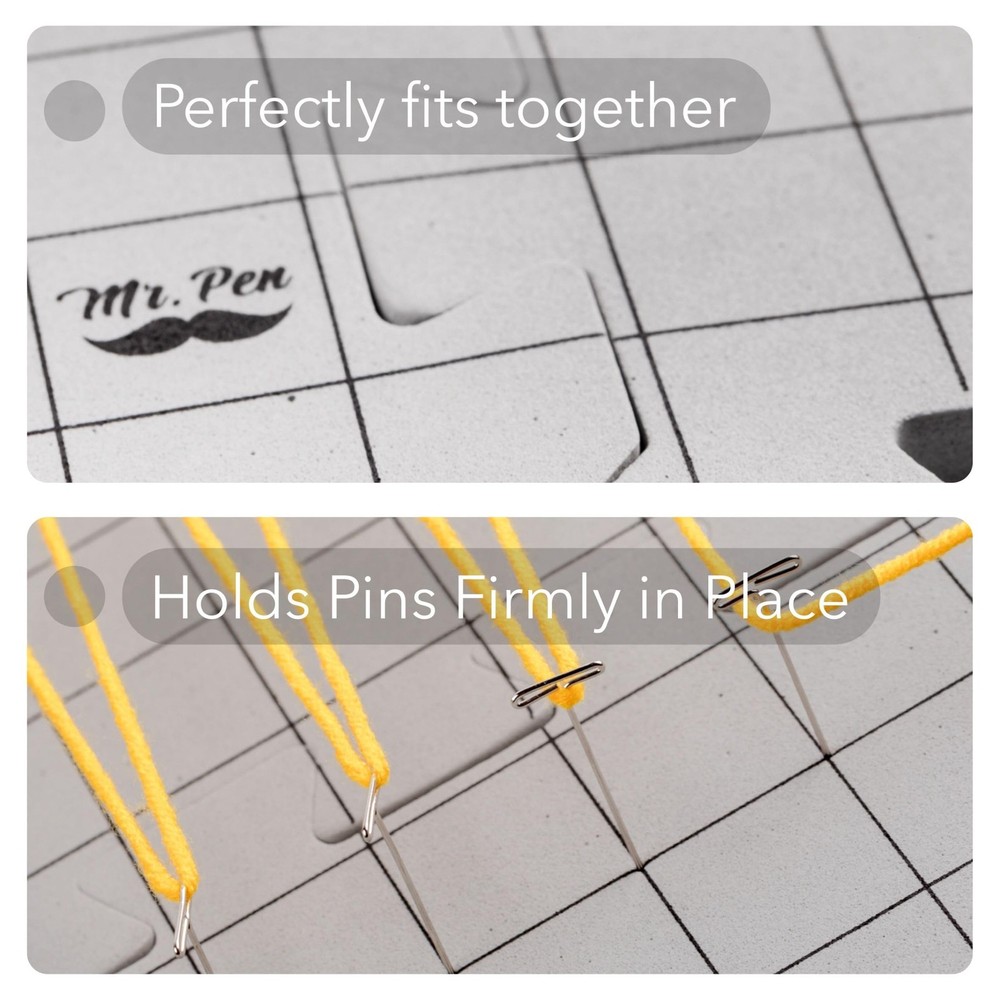 Mr. Pen- Interlocking Blocking Mats, 12”x12”, 4 Pack, Mats for Gray