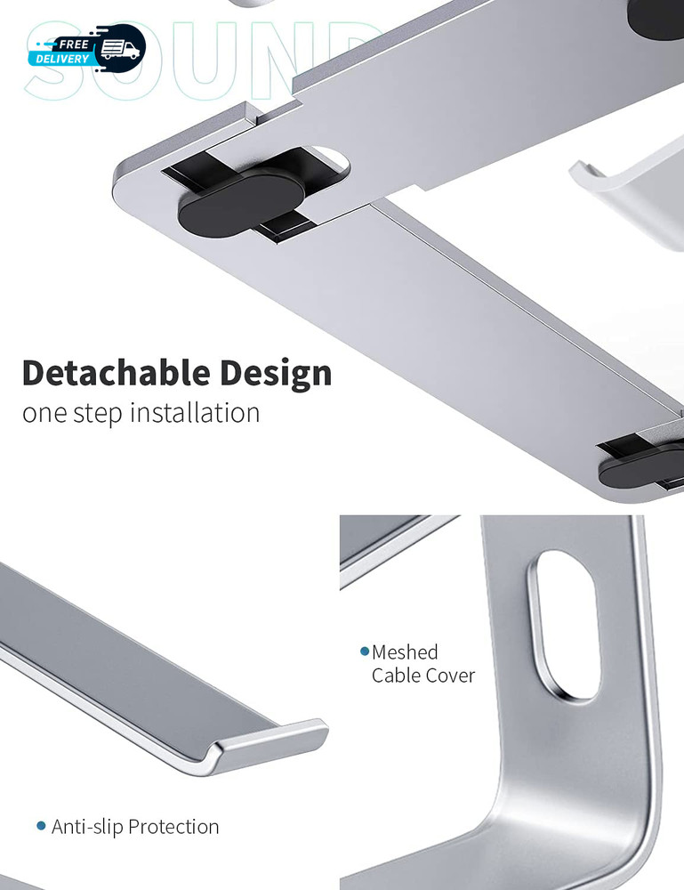 Laptop Stand Aluminum Computer Riser Ergonomic Laptops Elevator for Desk