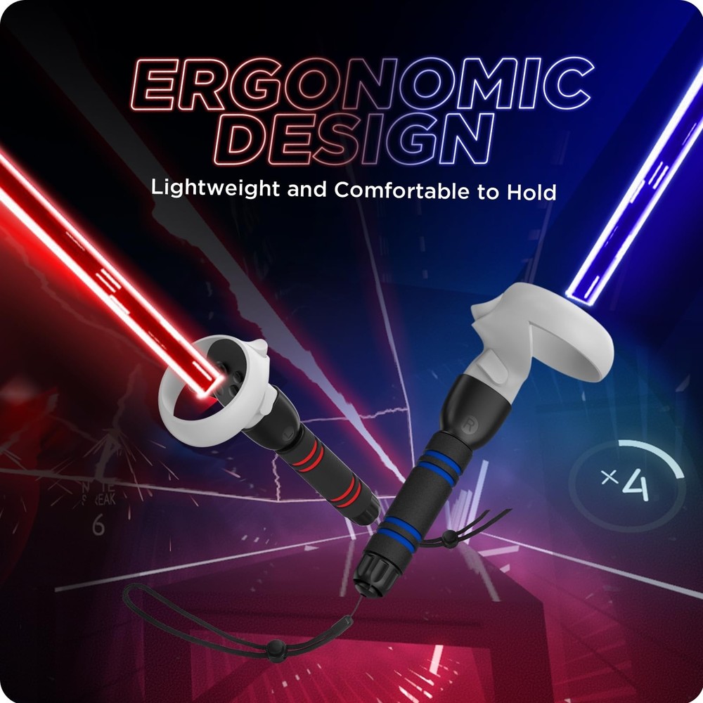 VR Game Handle Accessories Compatible with Oculus Quest 2 Controllers, Dual H...