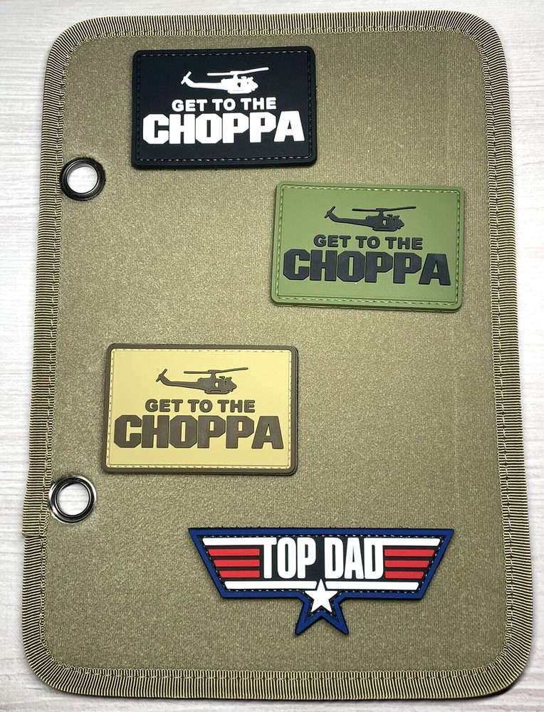 Get To The Choppa PVC Patch - Tactical Morale Patch - Hook Back Gun Army Patch