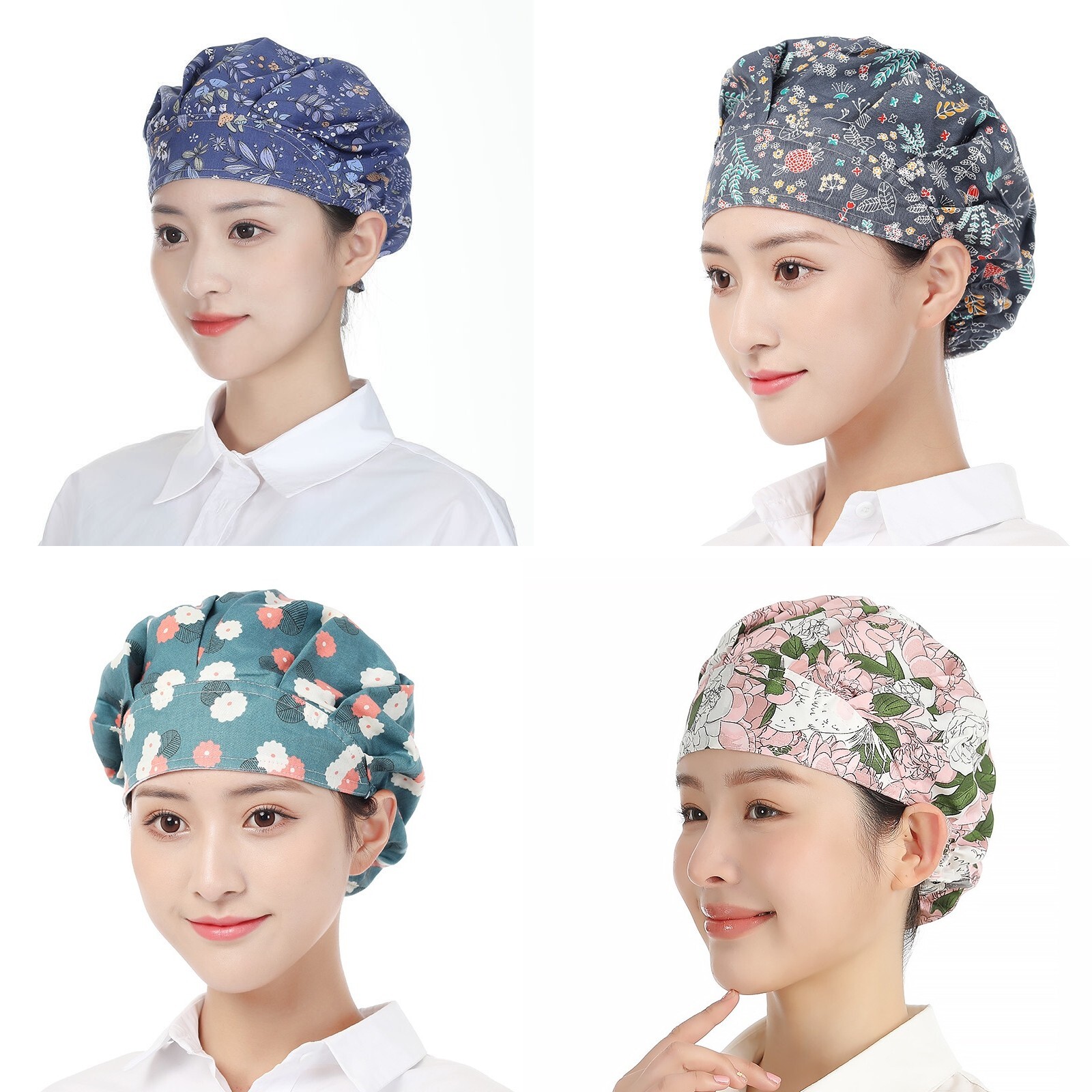 Chef Hat Food Catering Kitchen Baker Elastic Dustproof  Women Cook Hair Cap New