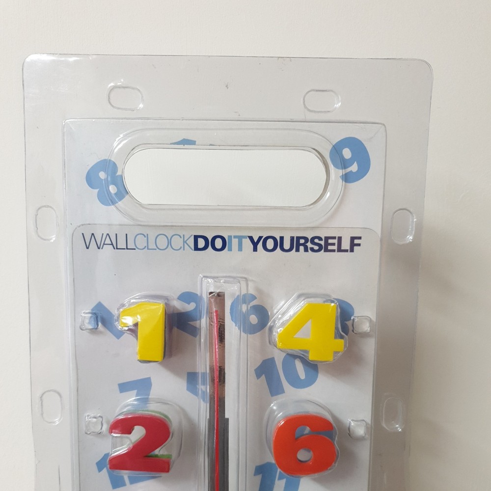 Karlsson DIY Numbers Wall Clock Multicolour Do It Yourself - Retro Decor