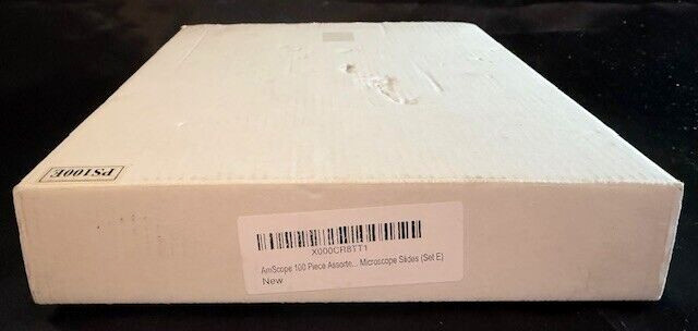 AmScope PS100E 100 Homeschool Biology Prepared Microscope Slides - Set E