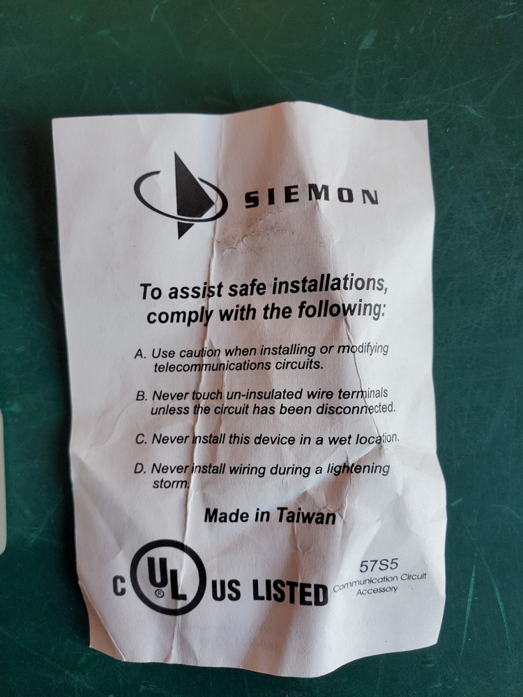 NEW Siemon Model: 57S5 Y-Bridge