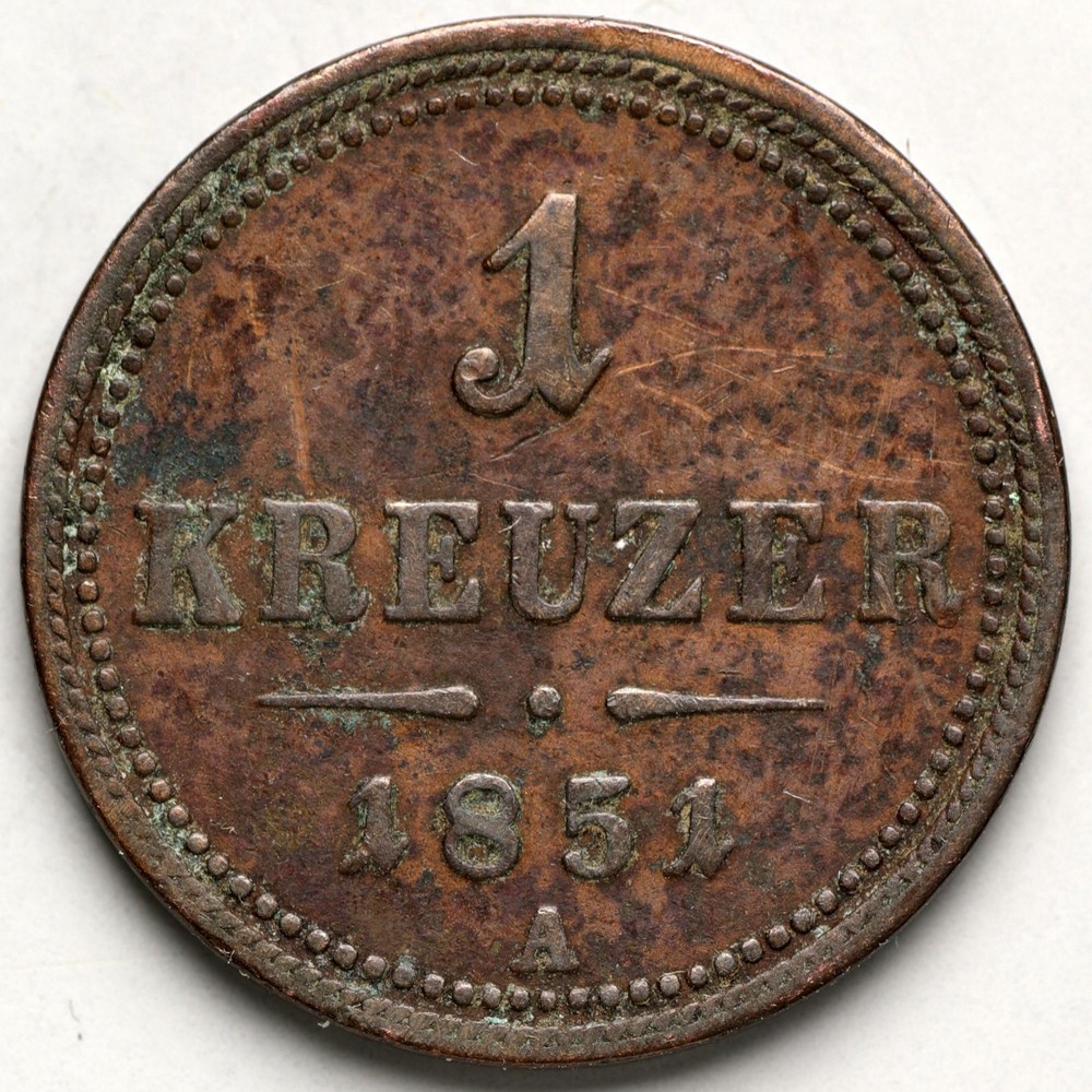1851-A Austria 1 Kreuzer