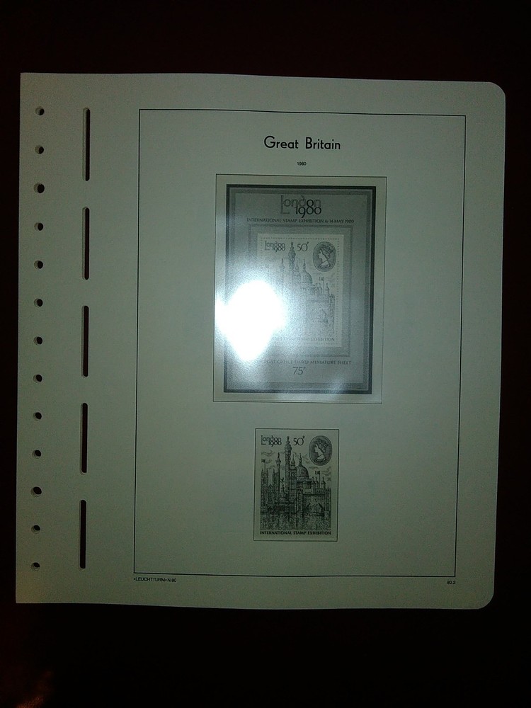 LIGHTHOUSE Commemorative Hingeless album pages Great Britain 1980-85 Used 85.02