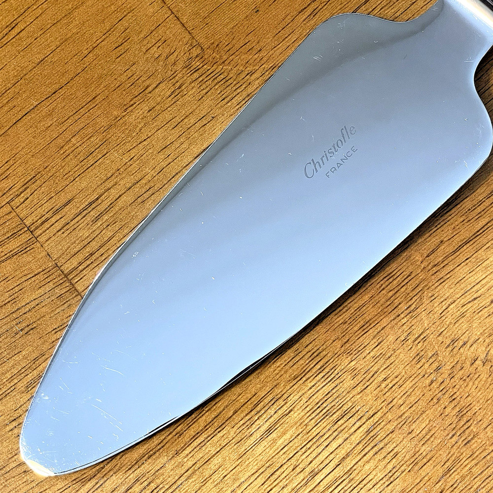 CHRISTOLFE SILVERPLATE PIE SERVER WITH KNIFE CUTTING EDGE 10"