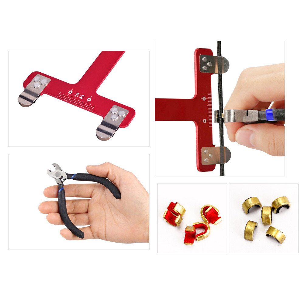 Archery Adjustment Tool Bow String Nocking Points Pliers T Squares Tuning C9F5