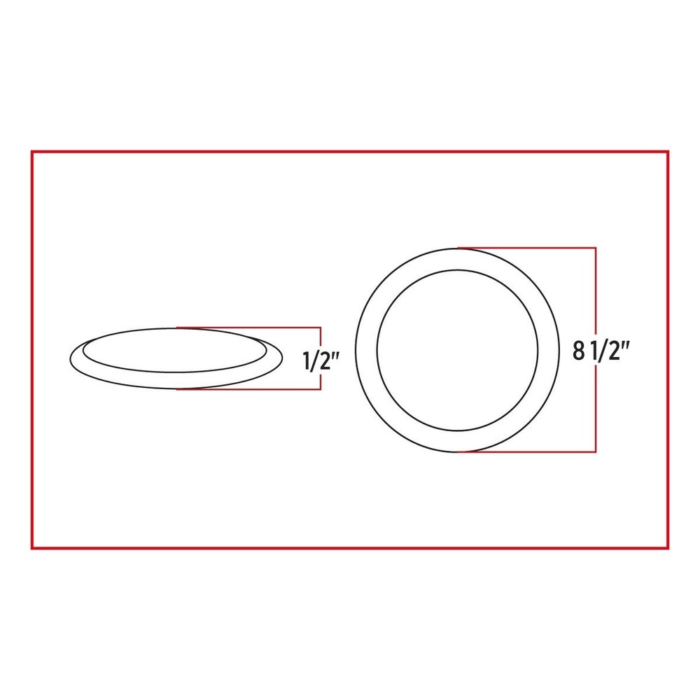 Large Ultra-Thin LED Ceiling Cab/Sleeper Lamp with Touch Switch - 2 Functions