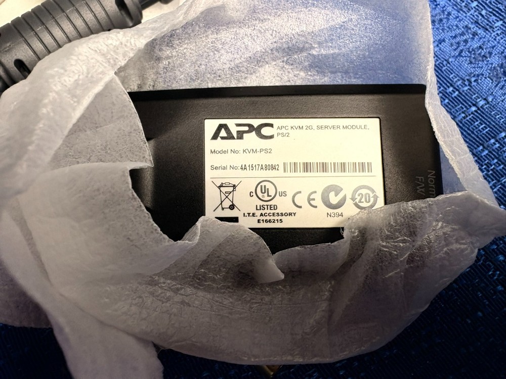 APC KVM-PS2 Adapter Cable KVM 2G Server Module PS/2 - NEW
