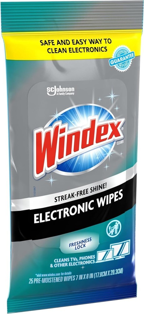 Windex Electronics Wipes, Pre-Moistened Screen Wipes