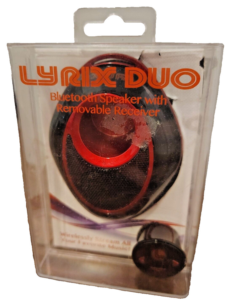 Lyrix Duo Bluetooth Speaker with Removable Receiver Retail Packaging  Red/ black