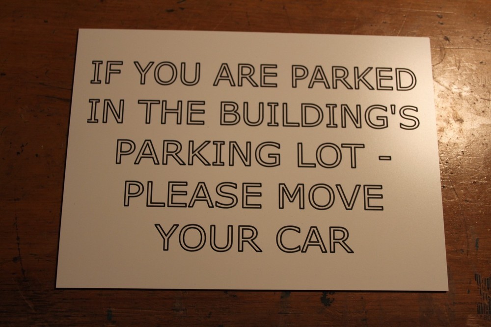 10x12 Custom Personalized Engraved Plastic Sign