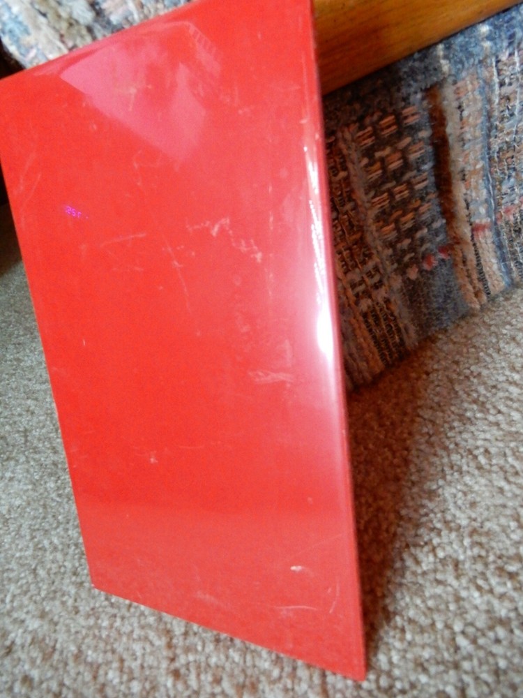 VINTAGE OAK VISTA VENDING MACHINE REPLACEMENT PARTS RED PLASTIC PANEL