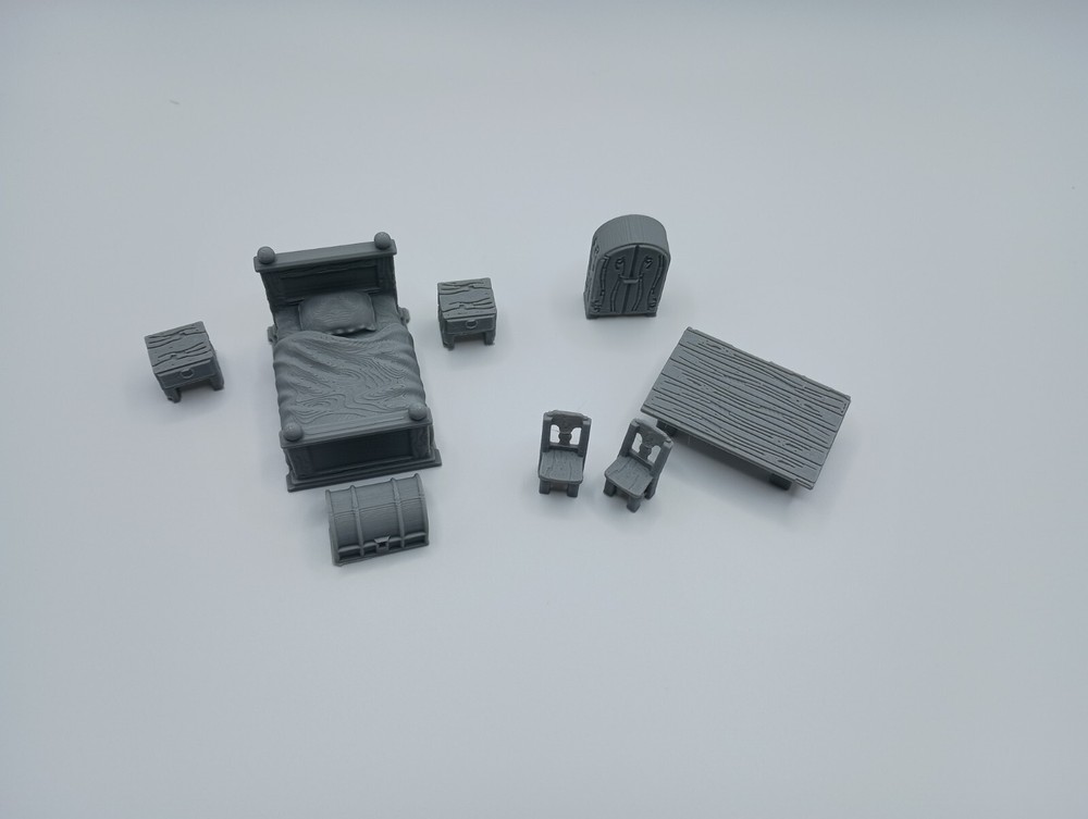 3D Printed Bed Chamber Prop Set (28mm-32mm Scale)