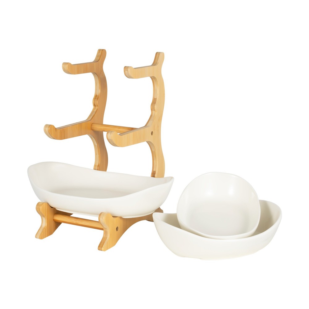 3 Layers Kitchen Fruit Tray White Storage Rack Vegetable Snack Candy Rack Holder