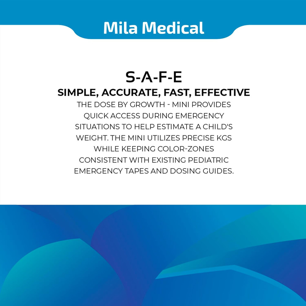 Retractable Pediatric Emergency Length-Based Tape - Broselow Compatible Mini Pe