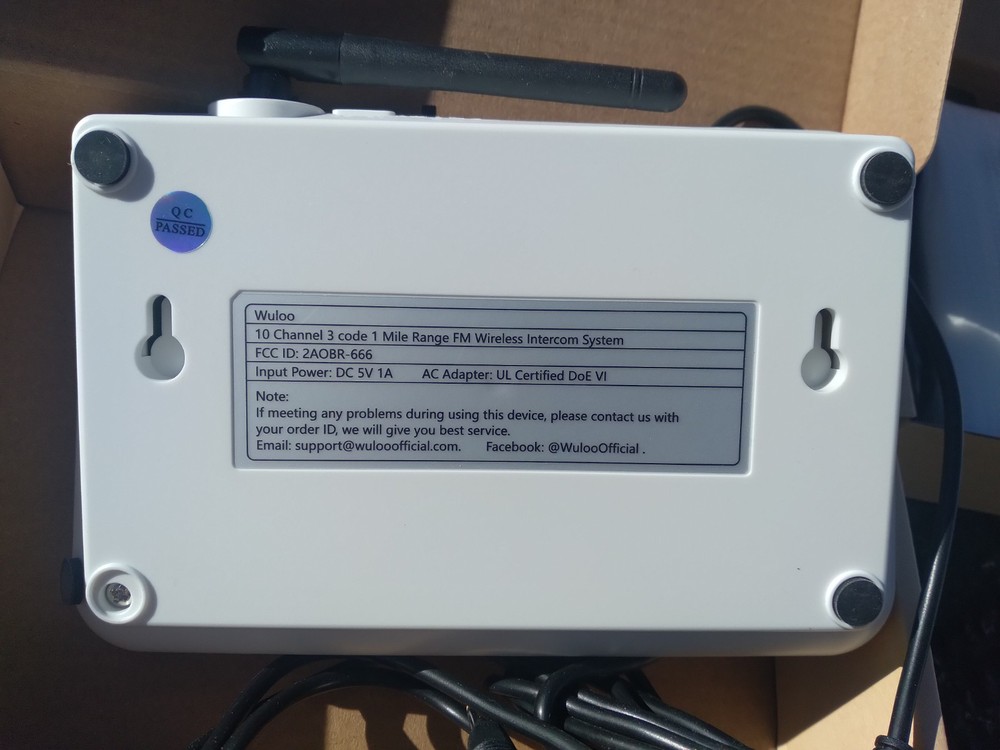 3 Wuloo Wireless Home Intercom System White