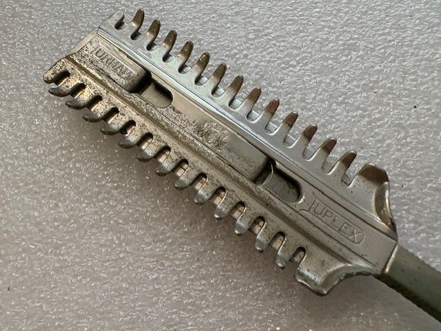 DURHAM DUPLEX Double Edged Straight Safety Razor w/ Original Leather Case