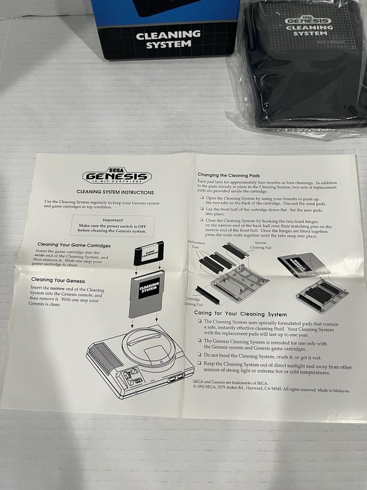 OFFICIAL SEGA Genesis Cleaning System Kit New Open Box