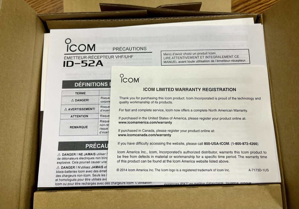 Icom ID-52A VHF/UHF Transceiver D-Star