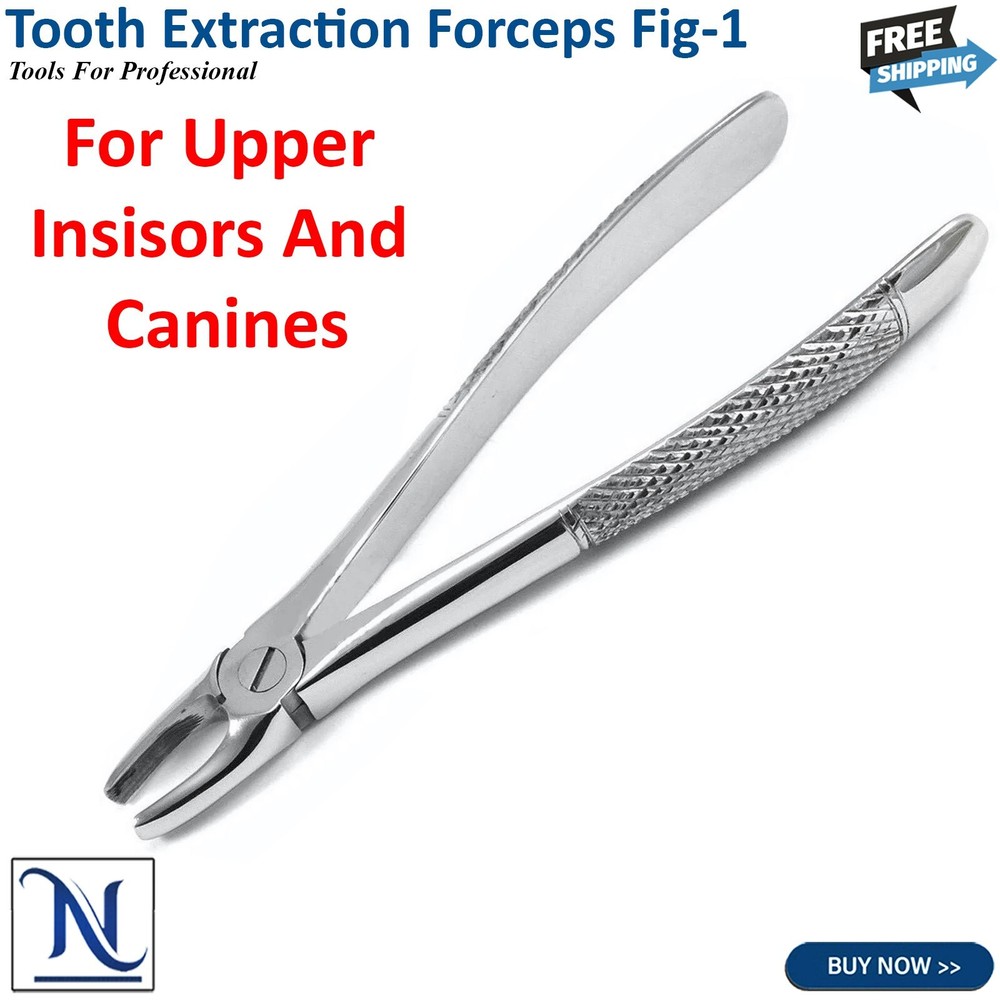 Dental Fig-1 Tooth Extraction Forceps Surgical Upper Root Incisors Instruments