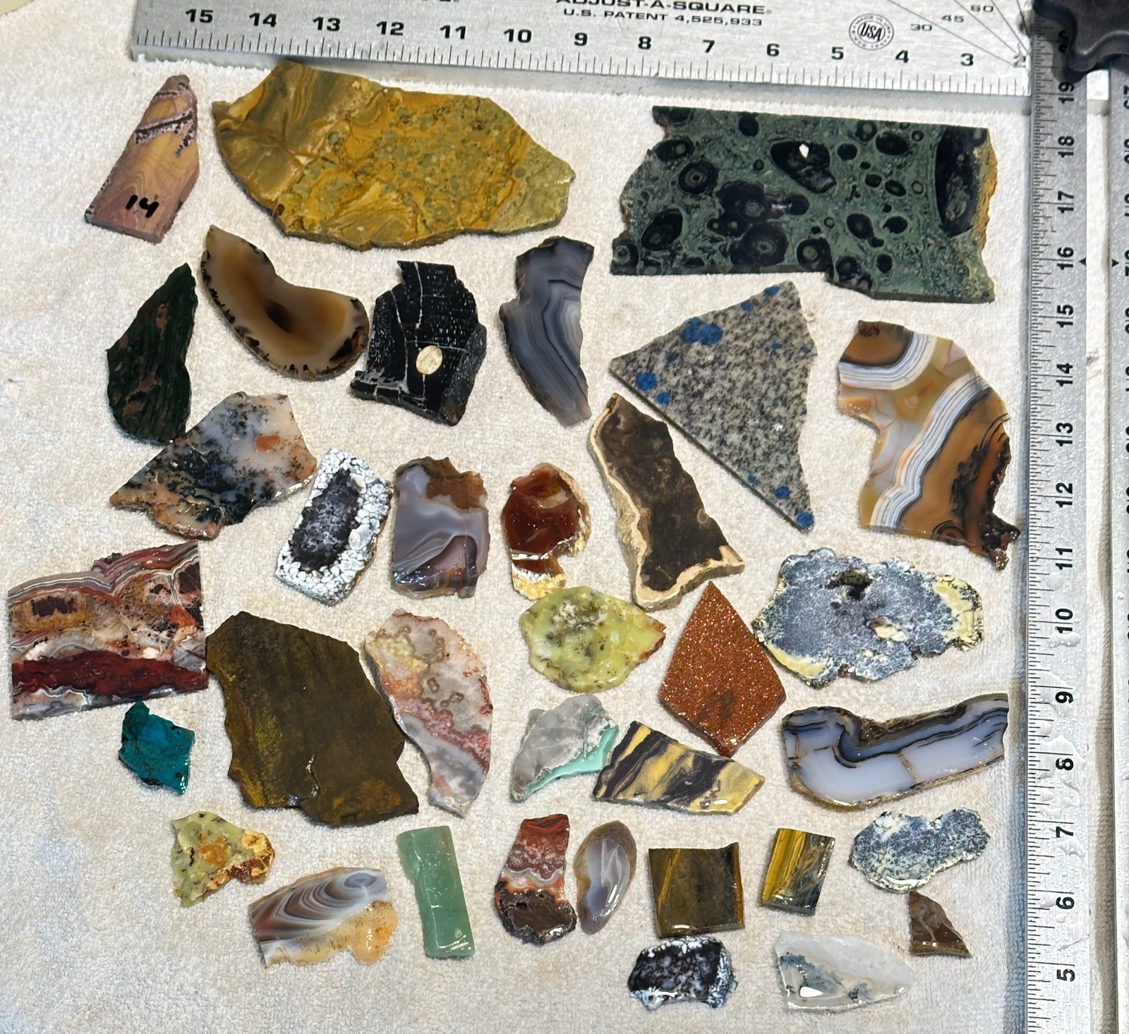 Lapidary Mixed Slab Lot 30pc Various Types Of Agates Jaspers Opal + 2lbs 8oz