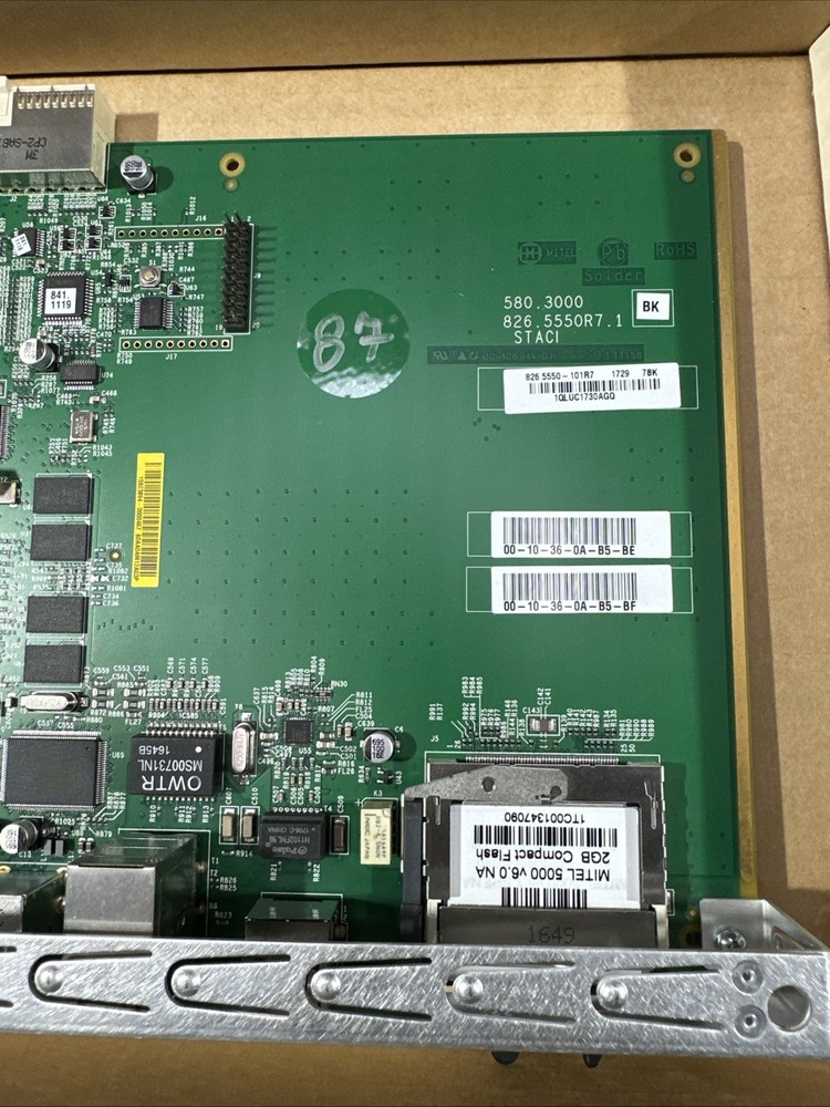 Mitel 5000 HX Controller Processor Module 580.3000 w/ 2 GB Compact Flash Card
