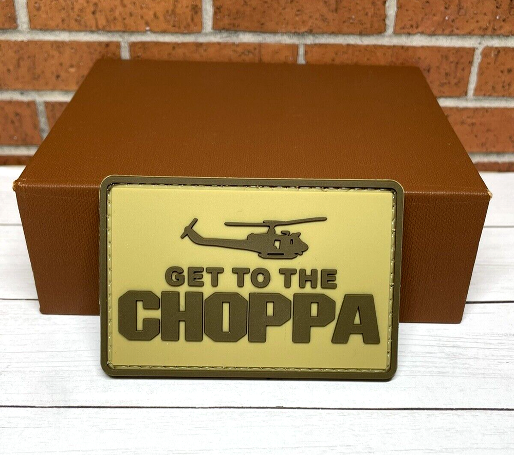 Get To The Choppa Tactical Morale PVC Patch - Helicopter Army Predator Patch
