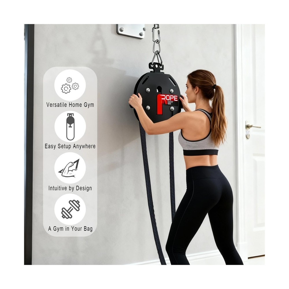 Endless Rope Trainer,Portable Cable Pulley System,Pulley Cable Machine System...