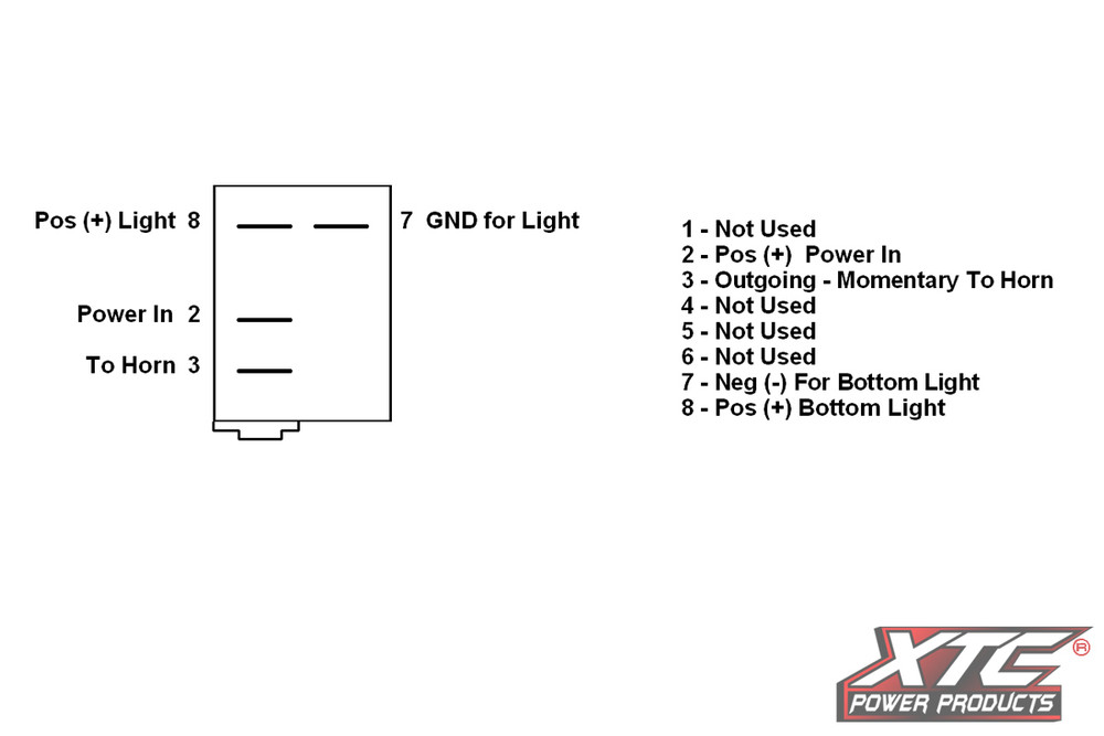XTC POWER PRODUCTS Dash Switch - Blue - Switch Components