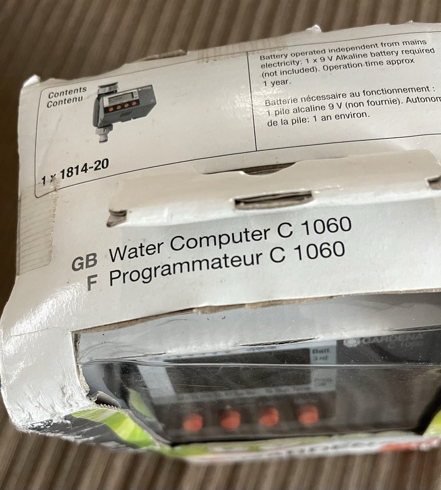 GARDENA COMFORT C-1060 PROGRAMMABLE WATER COMPUTER SPRINKLER IRRIGATION TIMER