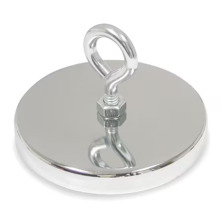 Round Base Eyebolt Magnet, 95 Lb.,  6Ya66