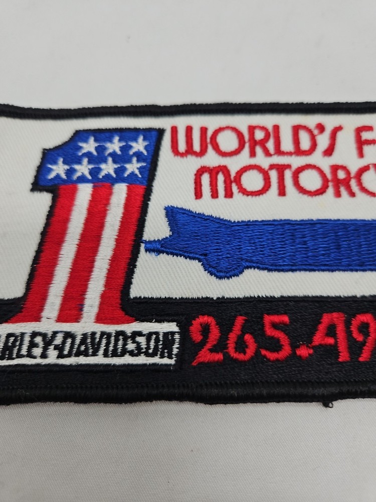 Harley Davidson Worlds Fastest Motorcycle Patch