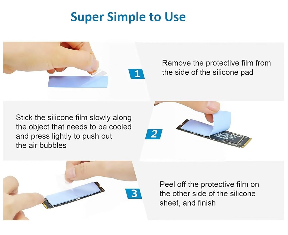 Thermal Silicone Pads for CPU GPU SSD Cooling
